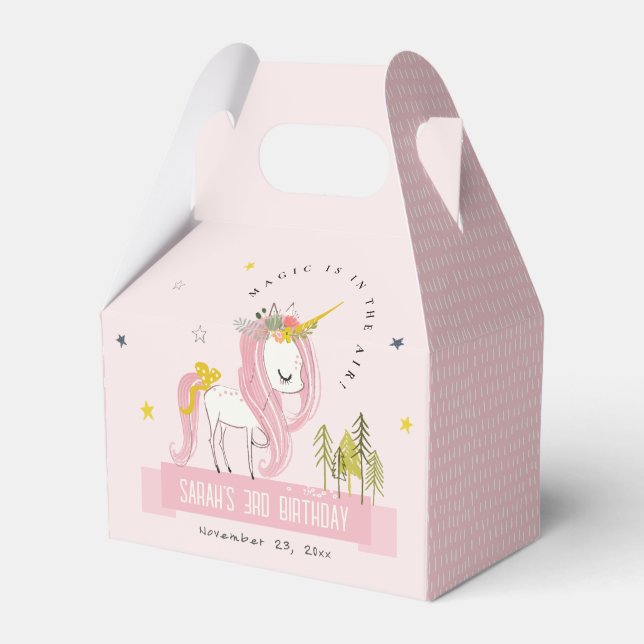 Ballotins Cute Magique Unicorn rose Anniversaire de enfant (Verso)