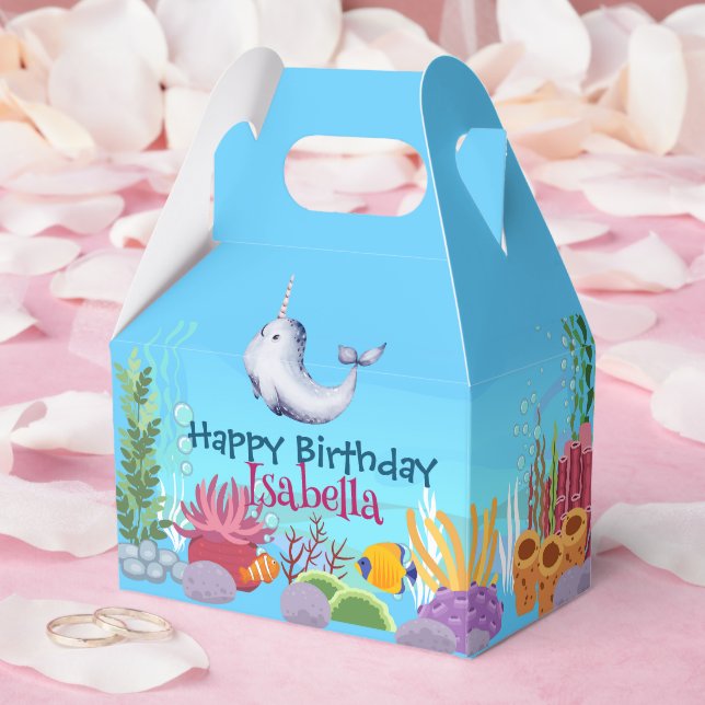 Ballotins Cute Narwhal Fish Unicorn Baleine mer Anniversaire (Mariage)