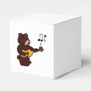 Ballotins Cute Ours Brown Jouer Guitare Musique Dessin Art