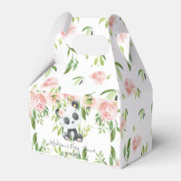 Cute Panda Rose Floral Bamboo Baby shower Annivers