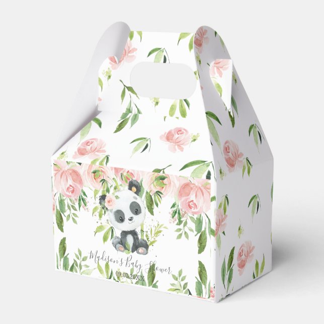 Ballotins Cute Panda Rose Floral Bamboo Baby shower Annivers (Verso)