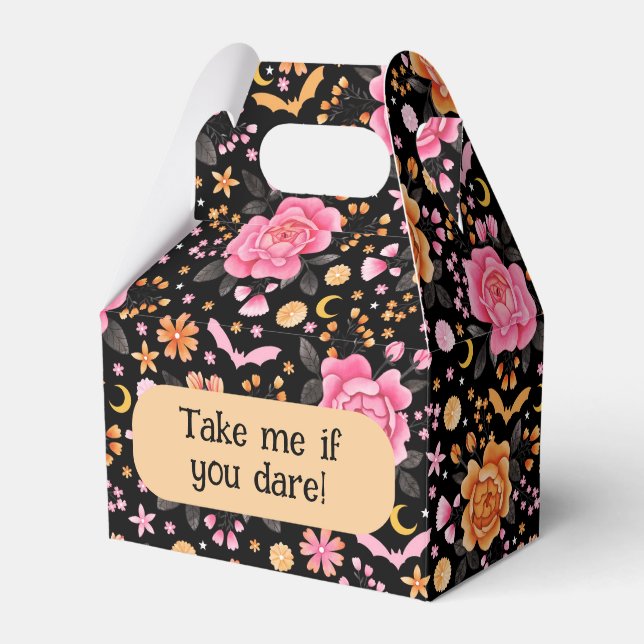 Ballotins Cute Pastel Bats Halloween et fleurs (Verso)