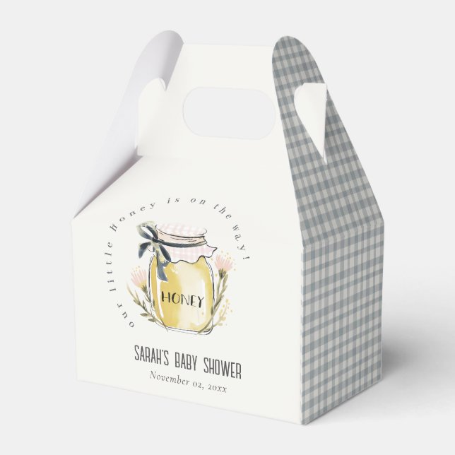 Ballotins Cute Pastel Watercolor Honey Jar Baby Shower (Arrière)