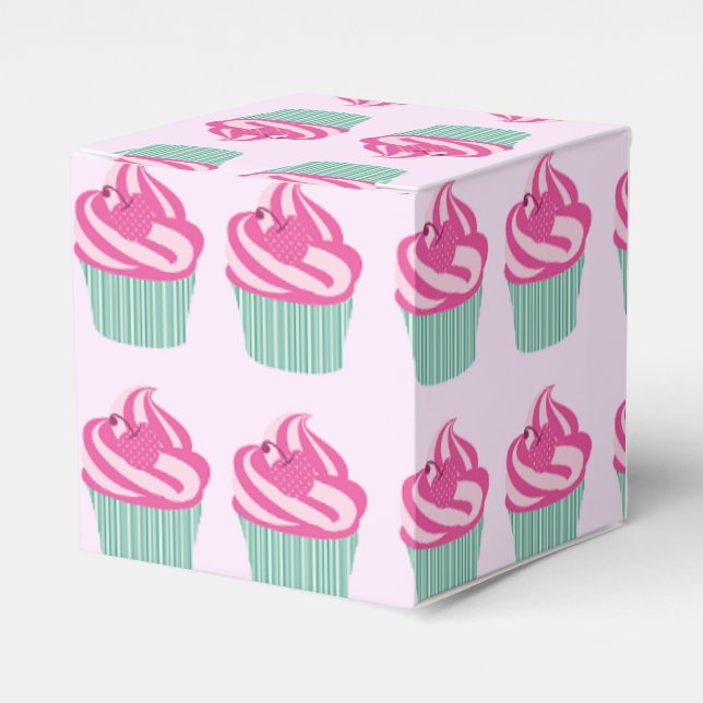 Ballotins Cute Pink Cupcakes Pattern Pastel Pink (Verso)