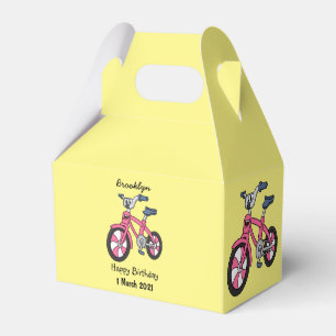 Ballotins Cute pink kids bicycle cartoon illustration