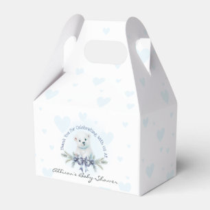 Ballotins Cute Polar Ours Cub Blue Boy Baby shower d'hiver