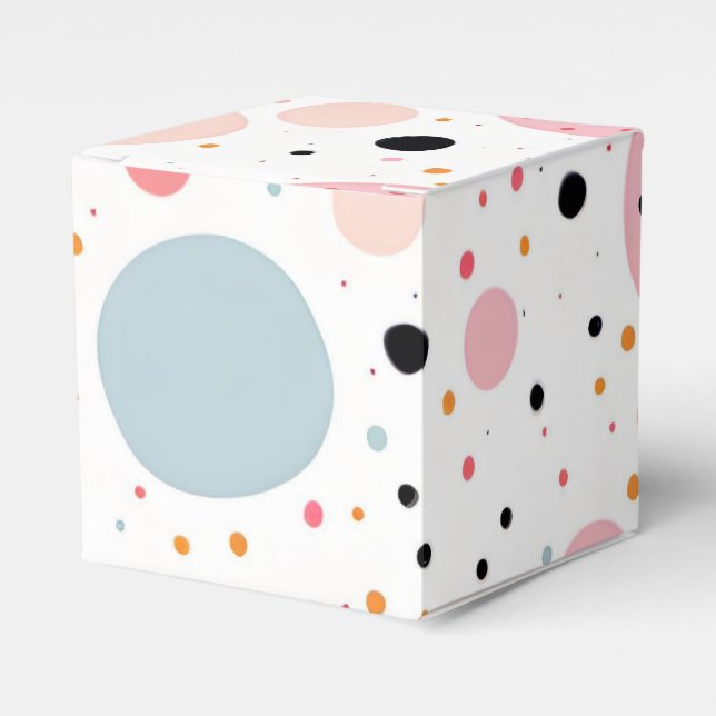 Ballotins Cute polka point spot motif blanc (Verso)