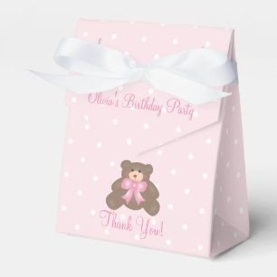 Ballotins Cute rose Ruban Teddy Bear Fille Anniversaire