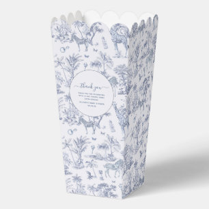 Ballotins Cute Safari Toile de Jouy Blue Baby shower Favou
