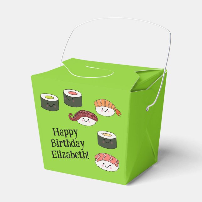 Ballotins Cute Sushi Enfants 1er anniversaire (Verso)