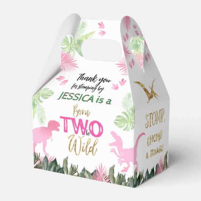 Ballotins Cute T Rex Dinosaur Fille 2e fête d'anniversaire (Verso)