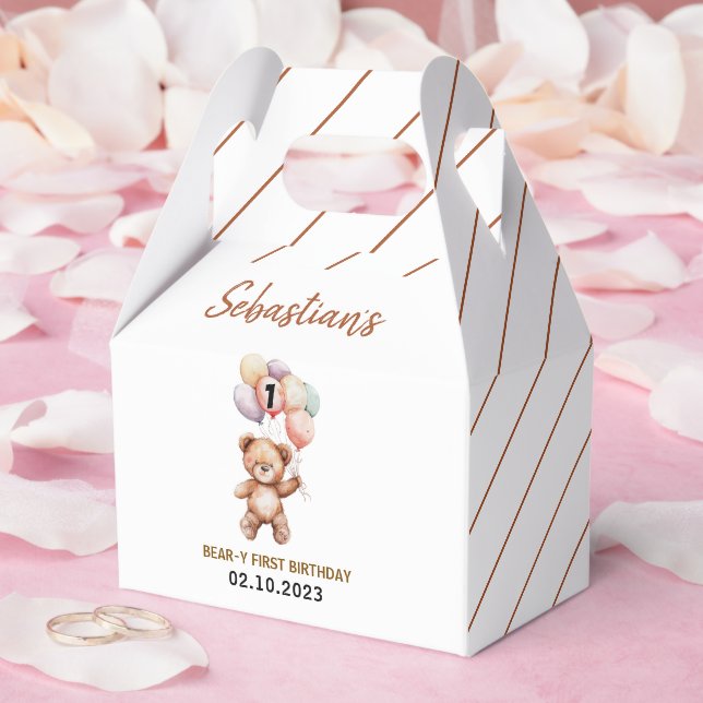 Ballotins Cute Teddy Bear 1er Anniversaire | Douce Ourse  (Mariage)
