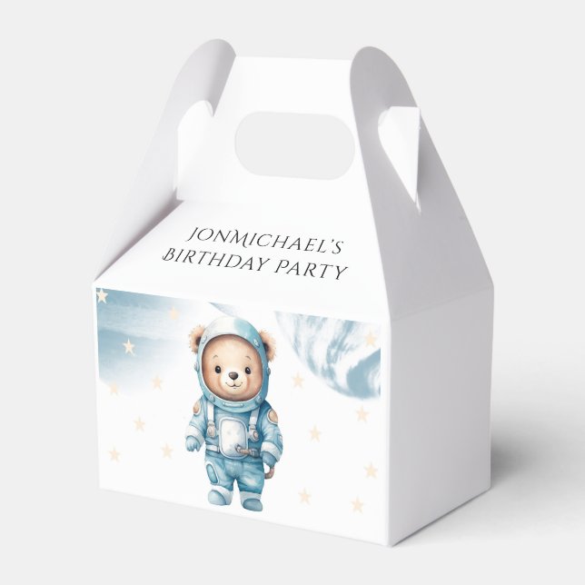 Ballotins Cute Teddy Bear Astronaut fête d'anniversaire (Verso)