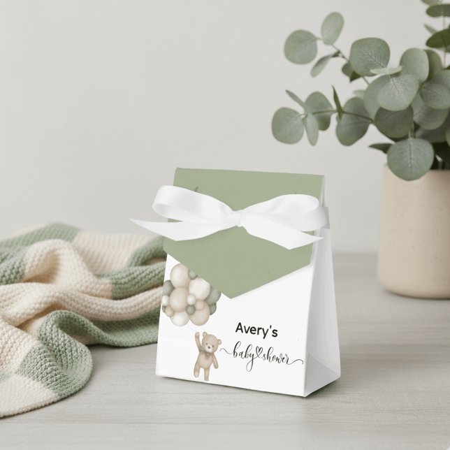 Ballotins Cute Teddy Bear Balloon Baby Shower Favor Box (Créateur téléchargé)