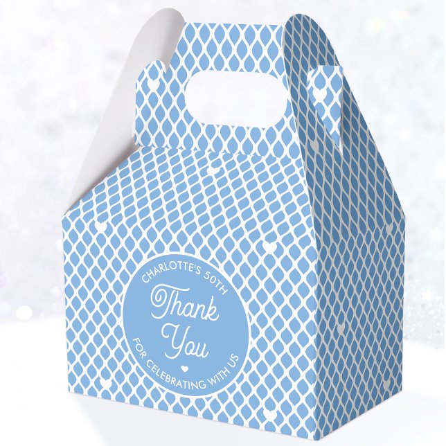 Ballotins Cute Thank You Birthday Name Any Age Pretty Blue (Créateur téléchargé)