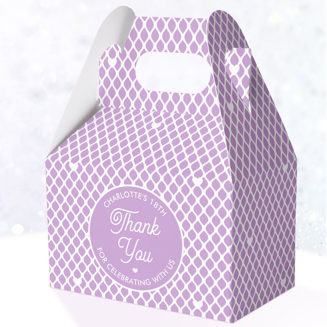 Ballotins Cute Thank You Birthday Name Any Age Pretty Purple (Créateur téléchargé)