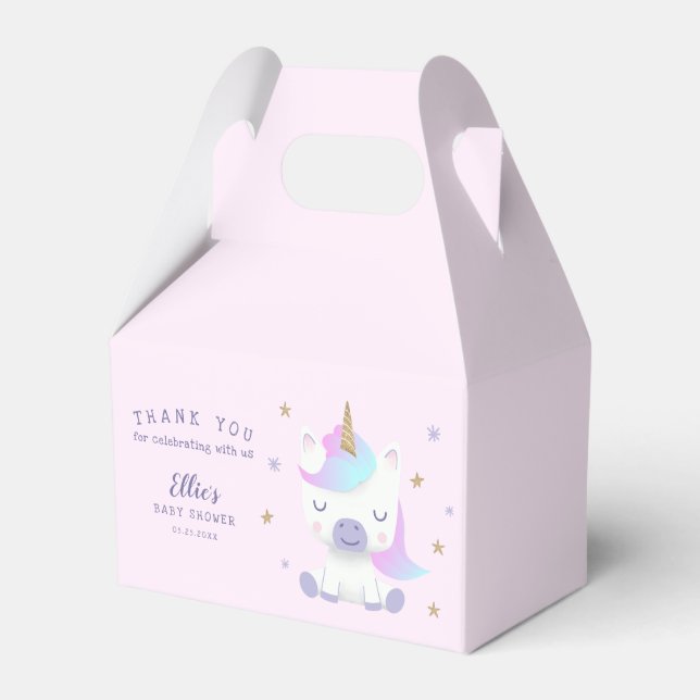 Ballotins Cute Unicorn Baby shower Merci (Verso)