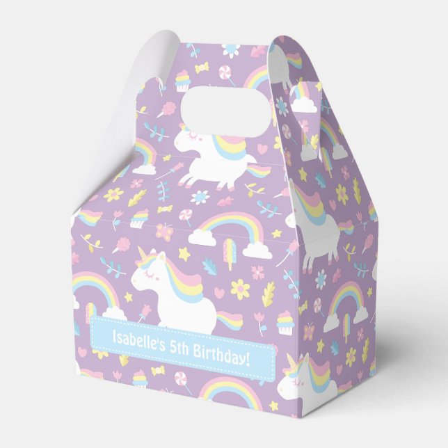 Ballotins Cute Unicorn Motif Anniversaire Ballotin (Verso)