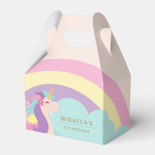 Ballotins Cute Unicorn Rainbow Pastel Gable Ballotin