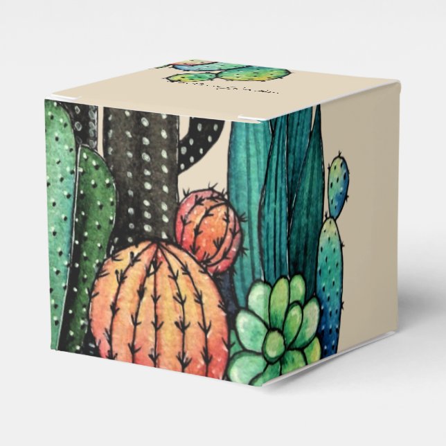 Ballotins Cute Watercolor Cactus Garden (Verso)
