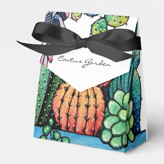 Ballotins Cute Watercolor Cactus Garden (Verso)
