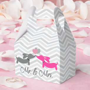 Ballotins Dachshund Wedding Wiener Dog Favor Box