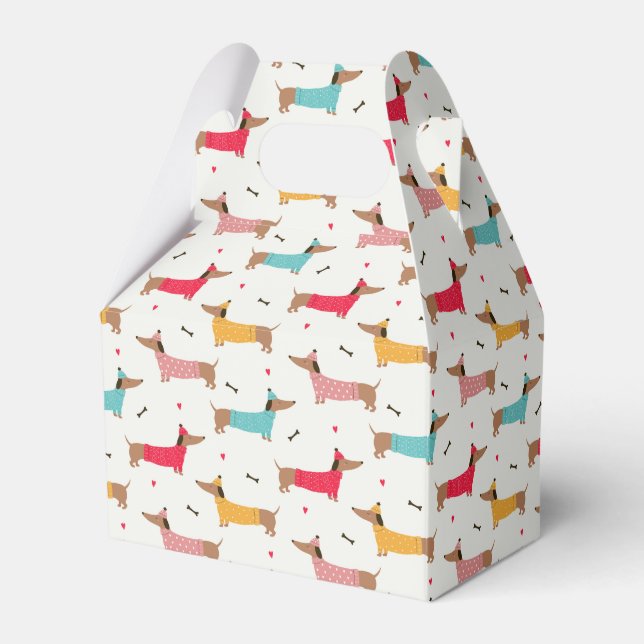 Ballotins Dachshunds en Sweaters Motif de vacances (Verso)