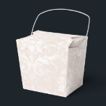 Ballotins Damas usé ivoire et blanc<br><div class="desc">Boîte de faveur en damas vintage usé ivoire et blanc scintillant.</div>