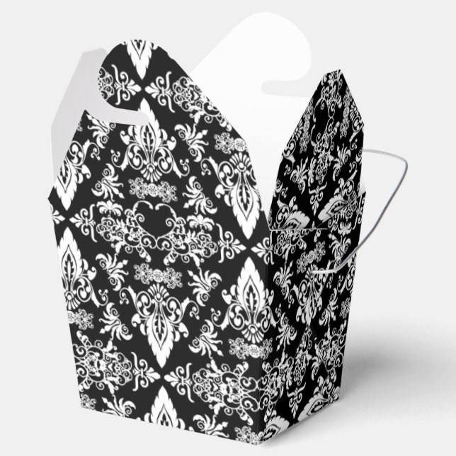 Ballotins Damask 02 Noir-Blanc-Emporter Ballotin (Ouvert)