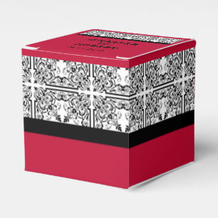 Ballotins Damask Delight dans Scarlet Red Wedding Favoriser