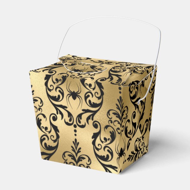 Ballotins Damask Halloween or et noir (Verso)
