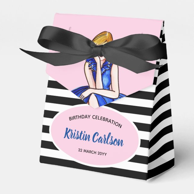 Ballotins Dame avec Robe Royal Blue Cocktail (Verso)