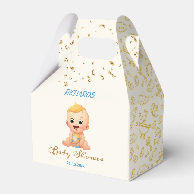 Ballotins de Baby shower Jaune (Verso)