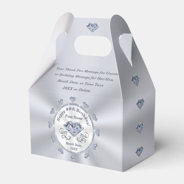 Ballotins de fête d'anniversaire, Anniversaire de  (Verso)