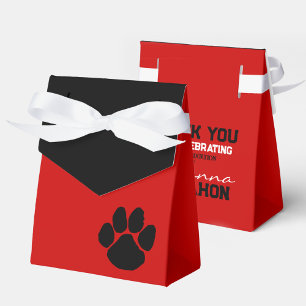 Ballotins de la graduation en empreinte rouge et n