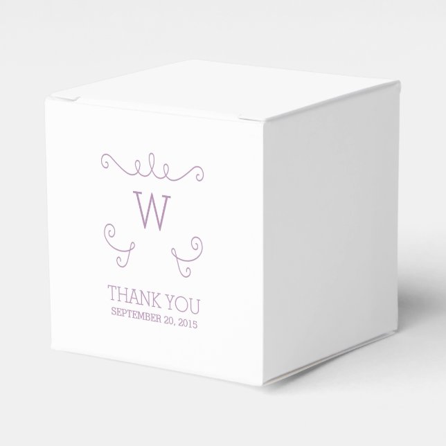 Ballotins de monogramme violet Whimsical (Verso)