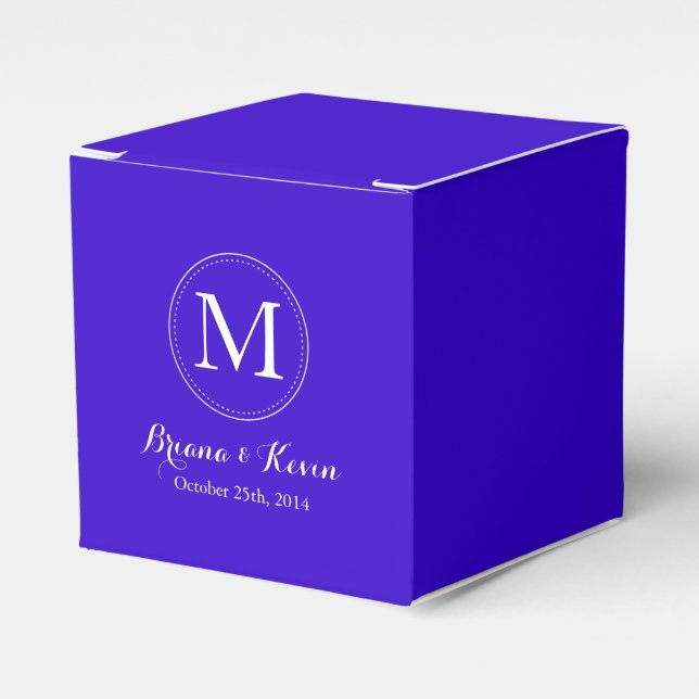 Ballotins de monogrammes de couleur bleue royale p (Verso)