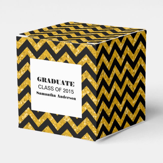 Ballotins de Parties scintillant Chevron jaune (Verso)