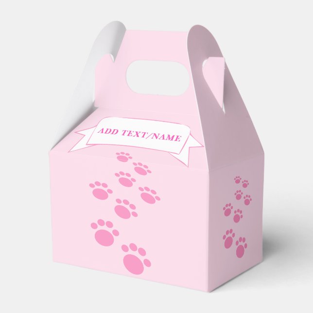 Ballotins Décor de la fête des animaux Nom personnalisé rose (Verso)