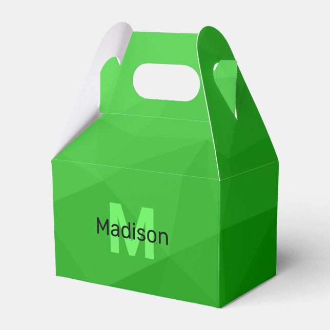 Ballotins Dégradé vert clair géométrie motif maille Monogram (Verso)