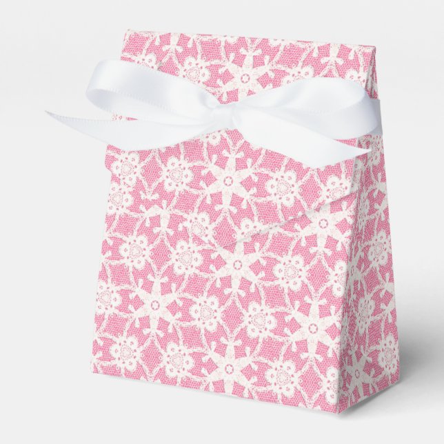 Ballotins Dentelle antique - blanc et rose (Verso)
