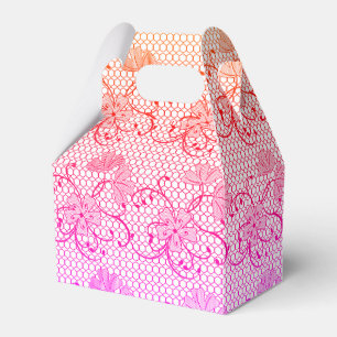 Ballotins Dentelle florale Motif nuances rose et orange