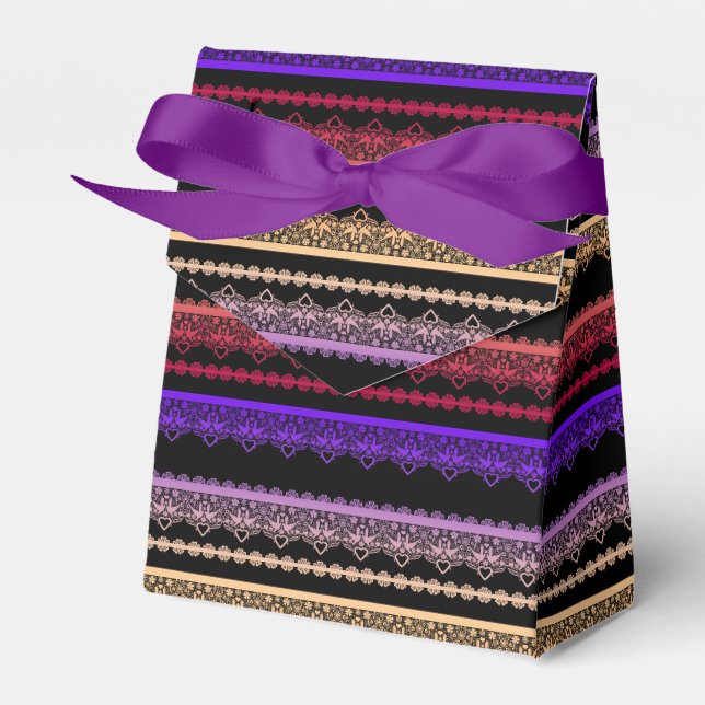 Ballotins Dentelle multicolore sur fond noir (Verso)