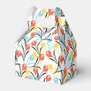 Ballotins Design floral Motif de Tulipe en blanc