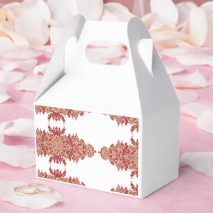 Ballotins Design floral rouge et orange avec graphique ornem