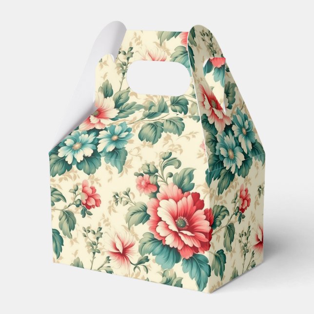 Ballotins Design floral victorien bleu vintage (Verso)