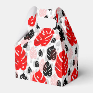 Ballotins Design Motif d'illustration de feuille noire rouge