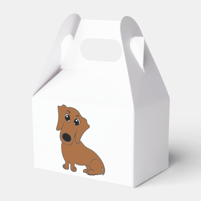 Ballotins dessin animé rouge de dachshund (Verso)