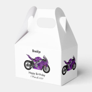 Ballotins Dessin de moto de sport violet