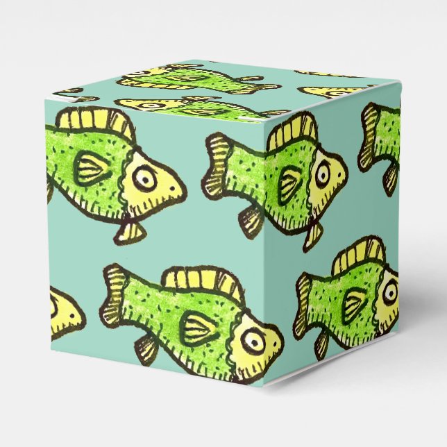 Ballotins Dessin de poisson vert de dessin animé drôle (Verso)